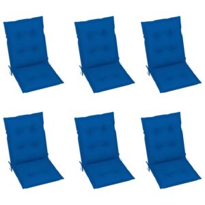 Perne scaun de grădină, 6 buc., albastru regal, 100 x 50 x 7 cm