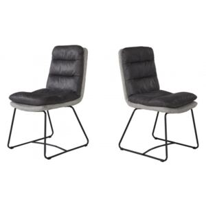Set 2 scaune Jacobsen Black / Grey