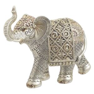 Elefant din rasina Silver Gold 22cm x 8cm x 19cm