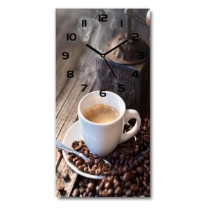 Ceas de sticlă pe perete vertical Ceașcă de cafea