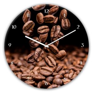 Ceas de perete Styler Glassclock Coffee Seeds, ⌀ 30 cm