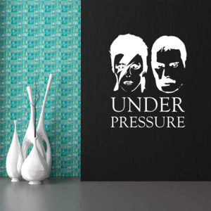 GLIX Queen & David Bowie - Under Pressure - autocolant de perete Alb 60x50 cm