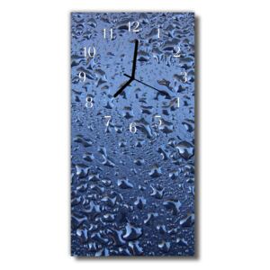 Ceas de perete din sticla vertical picături de sticlă albastră de bucătărie