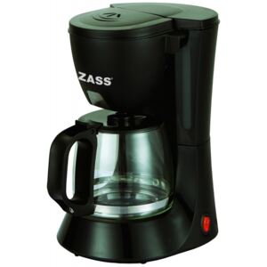 Cafetiera Zass, 600 W, 0.6 l, 6 cesti, sistem anti-picurare, negru