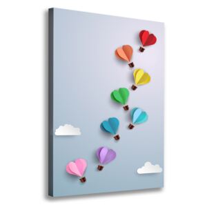 Imprimare tablou canvas Baloane de inima