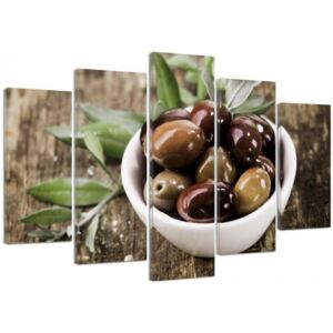 CARO Tablou pe pânză - Type A Pentaposition - Fresh Olives 100x70 cm