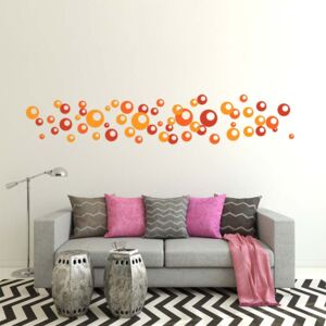 Bubbles - autocolant de perete Portocaliu 3 x 30 x 45 cm