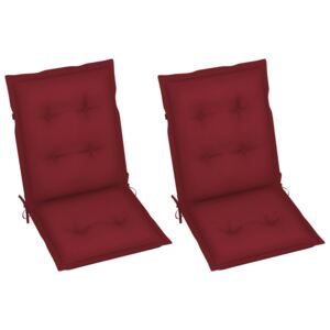 Perne pentru scaun de grădină, 2 buc., roșu vin 100 x 50 x 7 cm