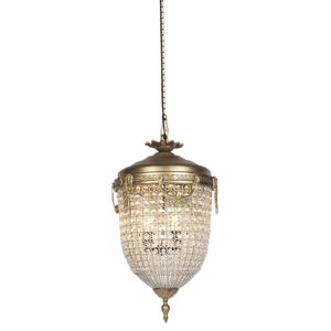 Lampă suspendată Art Deco cristal cu aur 40 cm - Cesar