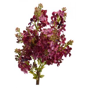 Floare artificiala rosie din poliester si plastic 70 cm Lilas Royal Lou de Castellane