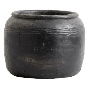 Ghiveci negru din ciment 22 cm Cira Nordal