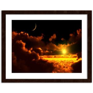 CARO Imagine în cadru - Sunset In The Clouds 40x30 cm Maro