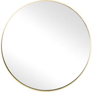 Oglindă rotundă de perete cu cadru auriu Ada, 120cm