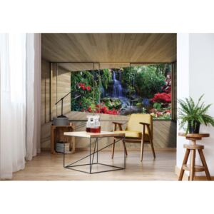 Fototapet GLIX - Jungle Waterfall 3D + adeziv GRATUIT Tapet nețesute - 368x254 cm