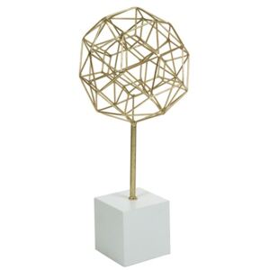 Decoratiune din metal auriu 46 cm Polyhedron Santiago Pons