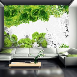Fototapet Bimago - Colors of spring: green + Adeziv gratuit 100x70 cm