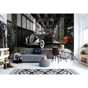 Fototapet GLIX - Vintage Car Garage + adeziv GRATUIT Tapet nețesute - 312x219 cm