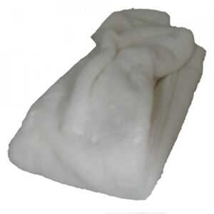 Pled alb din blana artificiala 130x170 cm Rabbit Van Roon Living
