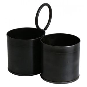 Suport accesorii negru din fier Industrial Double Raw Materials