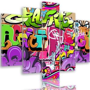 CARO Tablou pe pânză - Abstract Subtitles 3 100x70 cm