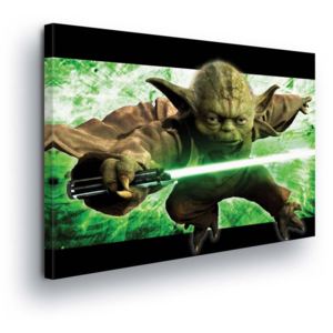 GLIX Tablou - Star Wars Warrior Yoda 100x75 cm