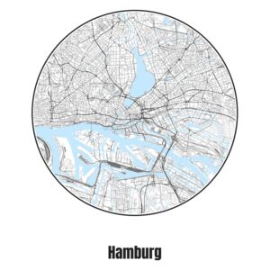 Ilustrare Map of Hamburg, Nico Friedrich