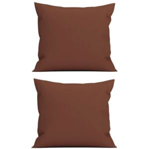 Set 2 perne decorative patrate, 40x40 cm, pentru canapele, pline cu Puf Mania Relax, culoare maro
