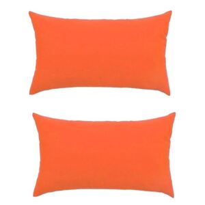 Set doua perne decorative dreptunghiulare Mania Relax, din bumbac, 50x70 cm, culoare orange