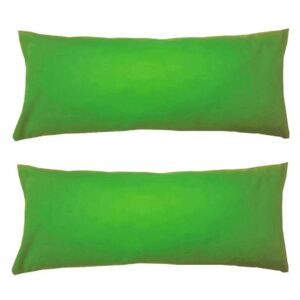 Set 2 Perne cervicale dreptunghiulare, 50 x 20cm, pline cu Puf Mania Relax, culoare verde