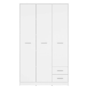 Dulap NEPO 3 usi 2 sertare, alb, 118,5x54,5x197 cm