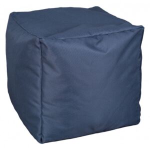 Fotoliu Bean Bag, Interior-Exterior, Tip Taburet Patrat Albastru
