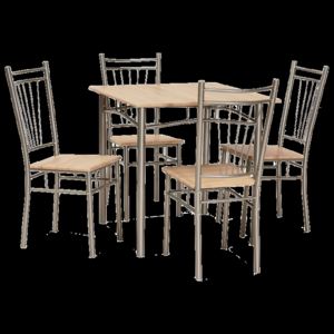 Set masa cu 4 scaune Fit, MDF si metal