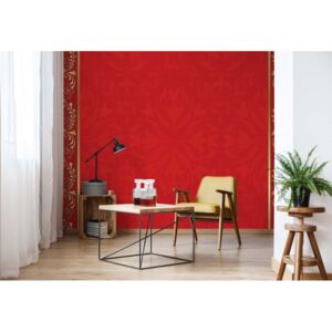 Fototapet GLIX - Red Floral 2 + adeziv GRATUIT Tapet nețesute - 416x254 cm