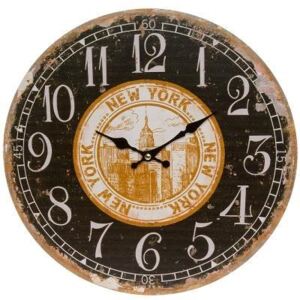 Ceas de Perete New York, Lemn, 34x34 cm