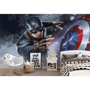Fototapet - Marvel Captain America Vliesová tapeta - 250x104 cm