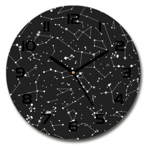 Ceas perete din sticlă rotund Constelaţie
