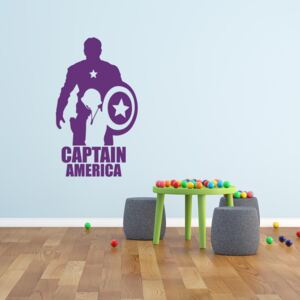 GLIX Avengers Captain America - autocolant de perete Mov 90x50 cm