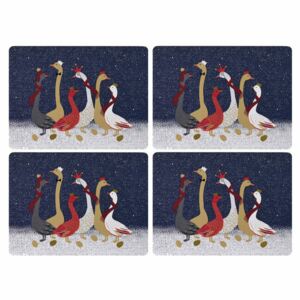 Set de 4 naproane Geese Cork, multicolor