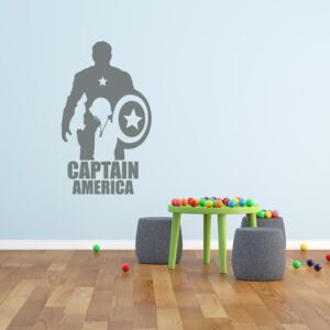 GLIX Avengers Captain America - autocolant de perete Gri 90x50 cm