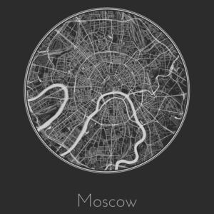 Ilustrare Map of Moscow, Nico Friedrich