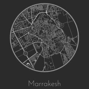 Ilustrare Map of Marrakesh, Nico Friedrich