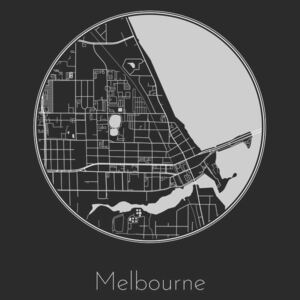 Ilustrare Map of Melbourne, Nico Friedrich