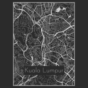 Ilustrare Map of Kuala Lumpur, Nico Friedrich