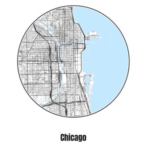 Ilustrare Map of Chicago, Nico Friedrich