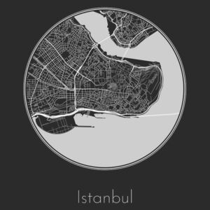 Ilustrare Map of Istanbul, Nico Friedrich