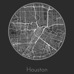 Ilustrare Map of Houston, Nico Friedrich