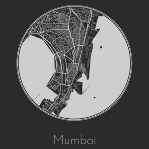 Ilustrare Map of Mumbai, Nico Friedrich