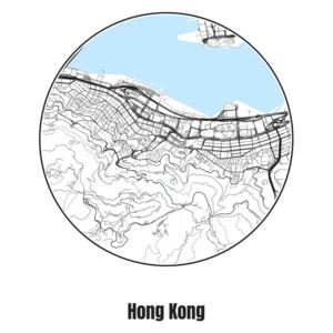 Ilustrare Map of Hong Kong, Nico Friedrich