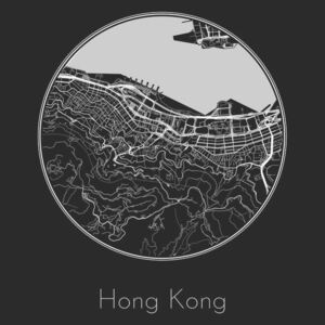 Ilustrare Map of Hong Kong, Nico Friedrich