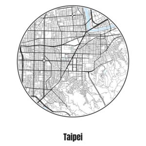 Ilustrare Map of Taipei, Nico Friedrich